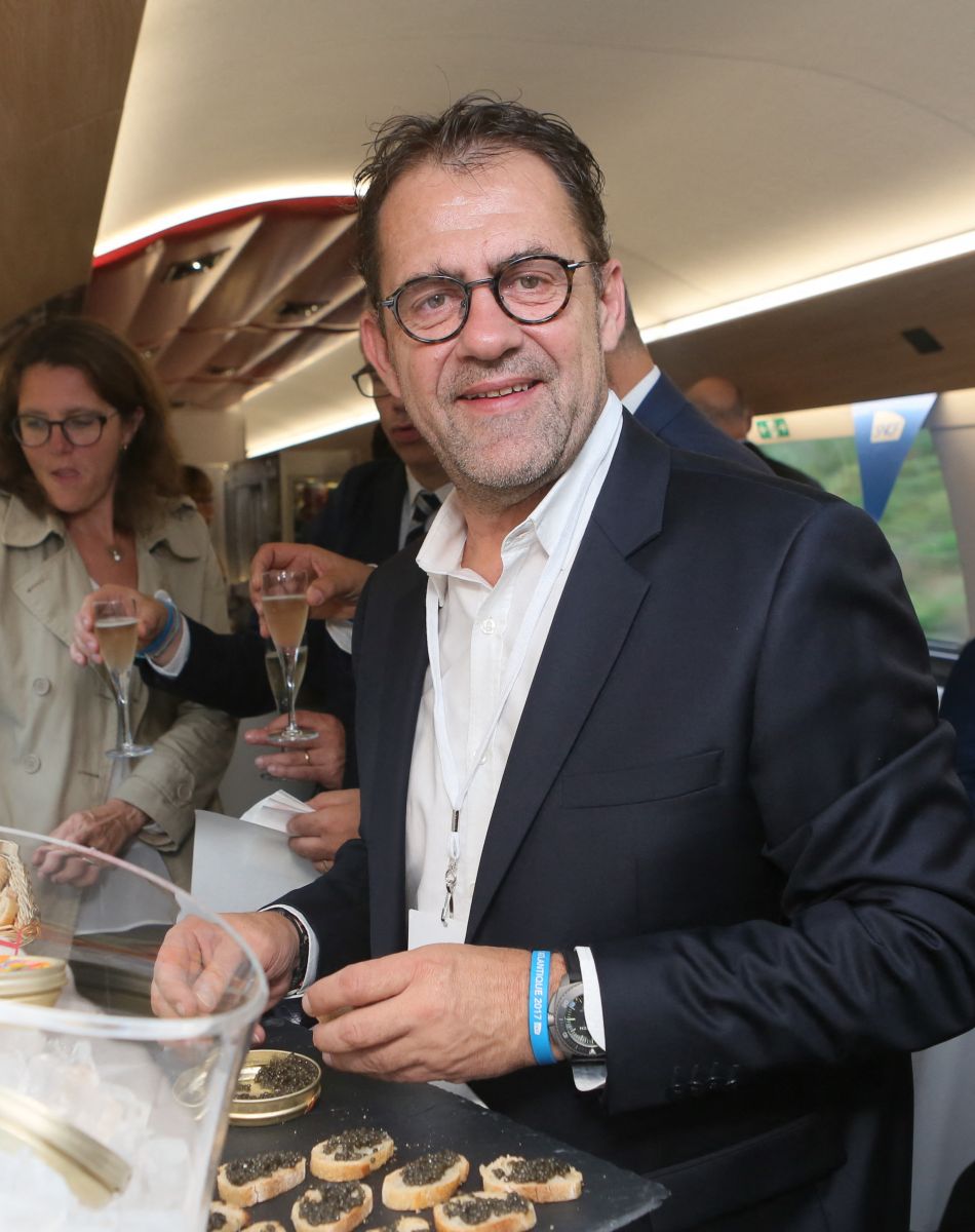 Michel Sarran - Inauguration de la nouvelle ligne LGV (Ligne Grande Vitesse) Paris-Bordeaux. Le TGV est parti de la gare Montparnasse à 8h41. © CVS / Bestimage