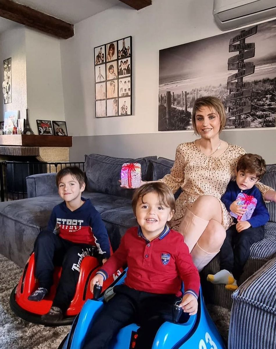 Amandine Pellissard avec ses fils sur Instagram