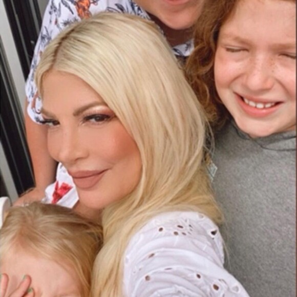 Tori Spelling en famille sur Instagram. Le 28 septembre 2021.