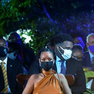 Rihanna, le prince Charles, prince de Galles - Le prince Charles, prince de Galles assiste à la cérémonie d'investiture présidentielle en présence de Rihanna à Heroes Square à Bridgetown à la Barbade le 29 novembre 2021.