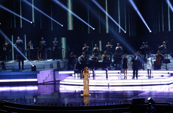 Celine Dion donne un concert au Ceasars Palace Hotel & Casino à Las Vegas le 27 août 2015 