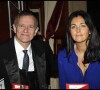 Francis Huster et Cristiana Reali - Diner au Fouquet's à Paris par le docteur Pierre Huth au profit du depistage du cancer à l'Institut Fournier.