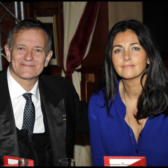 Francis Huster et Cristiana Reali - Diner au Fouquet's à Paris par le docteur Pierre Huth au profit du depistage du cancer à l'Institut Fournier.