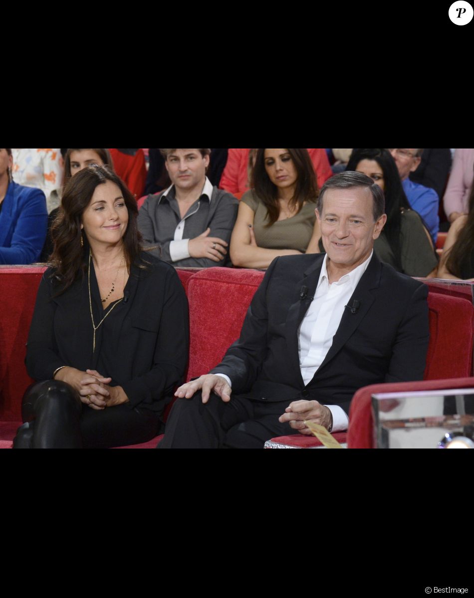 Cristiana Reali et Francis Huster - Enregistrement de l' émission "Vivement Dimanche" à Paris le 24 septembre 2014.