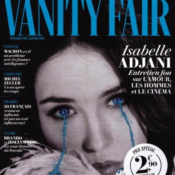 Isabelle Adjani en couverture du magazine "Vanity Fair", décembre 2021.