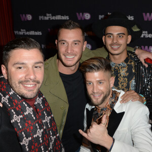 Kevin Guedj, Anthony Nacca, Greg et Paga (Anthony Paggini Neuron) à l'avant-première de la nouvelle saison de l'émission de télé-réalité "Les Marseillais Asian Tour" au cinéma Gaumont Champs-Elysées à Paris, France, le 13 février 2019. © Veeren/Bestimage