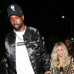 Khloe Kardashian et son compagnon Tristan Thompson arrivent au restaurant Craig à West Hollywood le 17 août 2018.