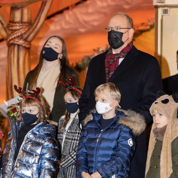 Ouverture du marché de Noël à Monaco en présence du prince Albert II, de ses enfants le prince Jacques, la princesse Gabriella, à Monaco © Olivier Huitel / Pool / Bestimage 