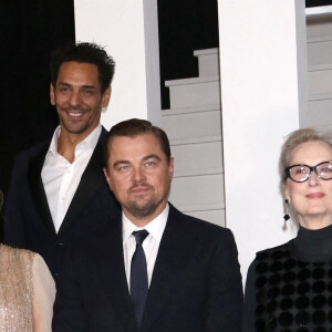 Jennifer Lawrence (enceinte), Leonardo DiCaprio, Meryl Streep, Jonah Hill à la première du film "Don't Look Up" à New York, le 5 décembre 2021.