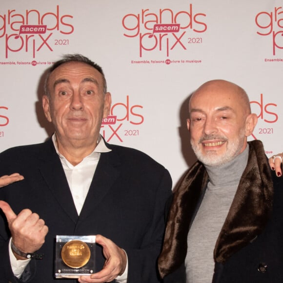 Catherine Ringer, Philippe Gautier et Caroline Loeb lors des Grands Prix Sacem 2021 remis au siege social de la Sacem, le 6 decembre 2021, Neuilly-sur-Seine, France. Photo by Mireille Ampilhac/ABACAPRESS.COM