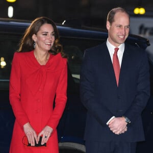 Le prince William, duc de Cambridge, et Catherine (Kate) Middleton, duchesse de Cambridge, assistent au service de chant communautaire Together At Christmas à l'abbaye de Westminster, à Londres.