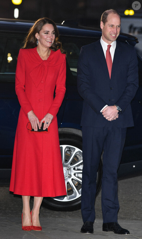 Le prince William, duc de Cambridge, et Catherine (Kate) Middleton, duchesse de Cambridge, assistent au service de chant communautaire Together At Christmas à l'abbaye de Westminster, à Londres.