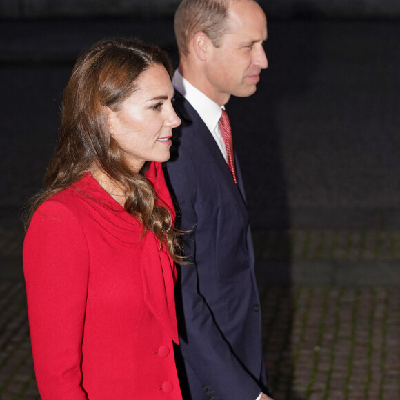 Le prince William, duc de Cambridge, et Catherine (Kate) Middleton, duchesse de Cambridge, assistent au service de chant communautaire Together At Christmas à l'abbaye de Westminster, à Londres, Royaume Uni, le 8 décembre 2021. 