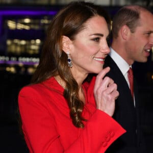 Le prince William, duc de Cambridge, et Catherine (Kate) Middleton, duchesse de Cambridge, assistent au service de chant communautaire Together At Christmas à l'abbaye de Westminster, à Londres, Royaume Uni, le 8 décembre 2021. 