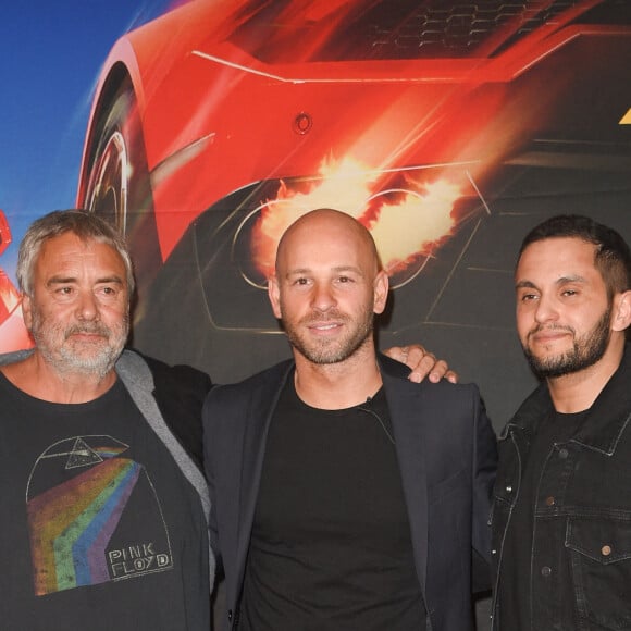 Luc Besson, Franck Gastambide et Malik Bentalha - Avant-première du film "Taxi 5" au cinéma le Grand Rex à Paris, France, le 8 avril 2018. © Coadic Guirec/Bestimage