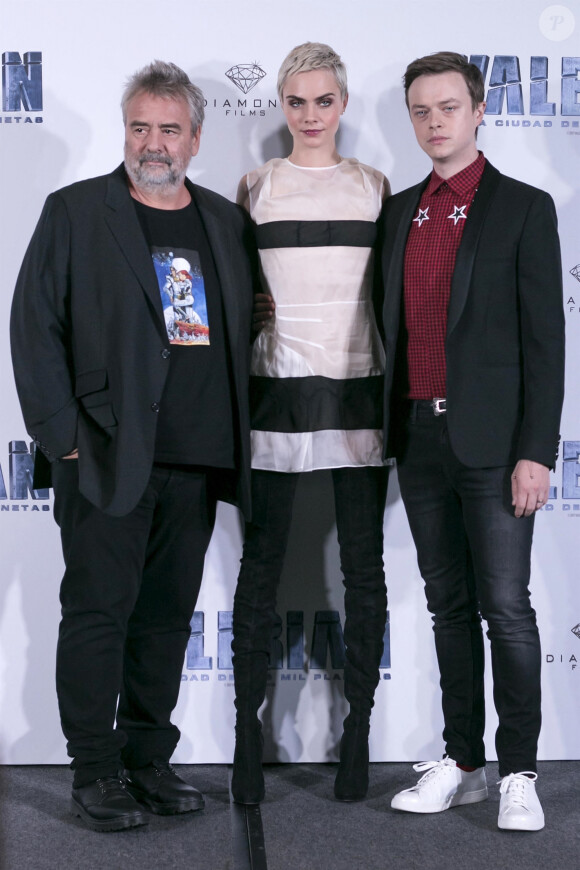 Luc Besson, Cara Delevingne, Dane DeHaan - Photocall du film 'Valerian And The City Of A Thousand Planets' à l'hôtel St. Regis au Mexique, le 2 août 2017