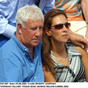 Stéphane Collaro et sa femme - 8e journée de Roland-Garros 2002.