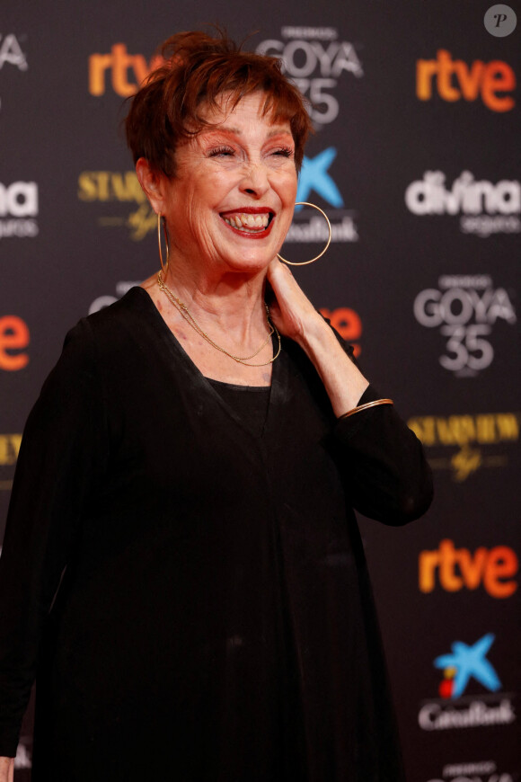 Veronica Forqué lors de la 35e édition des Goya Awards au Soho CaixaBank Theater de Malaga, le 6 mars 2021. EFE/Jorge Zapata