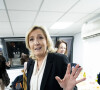 Marine Le Pen inaugure son nouveau siège pour la campagne des élections présidentielles 2022 à Paris le 15 novembre 2021.