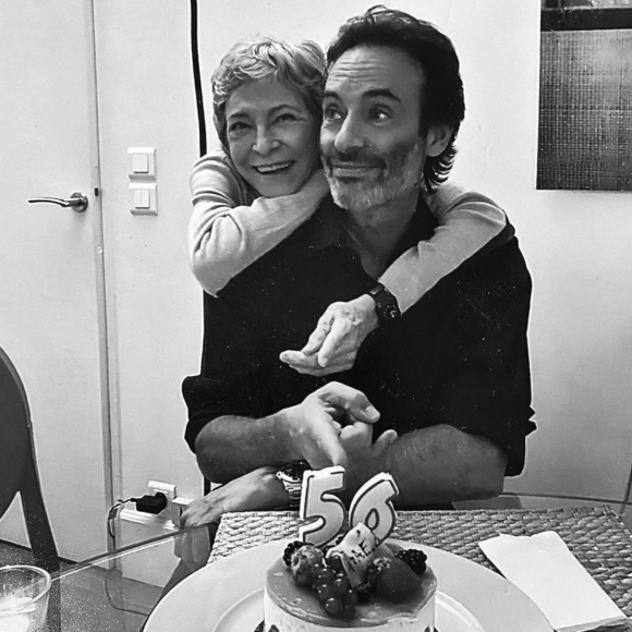 Anthony Delon et sa maman Nathalie sur Instagram. Le 30 septembre 2021.
