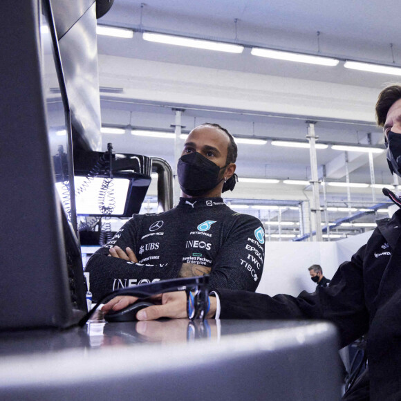 Toto Wolff et Lewis Hamilton - Formule 1 - Grand Prix de F1 de Turquie 2021 à Istanbul.