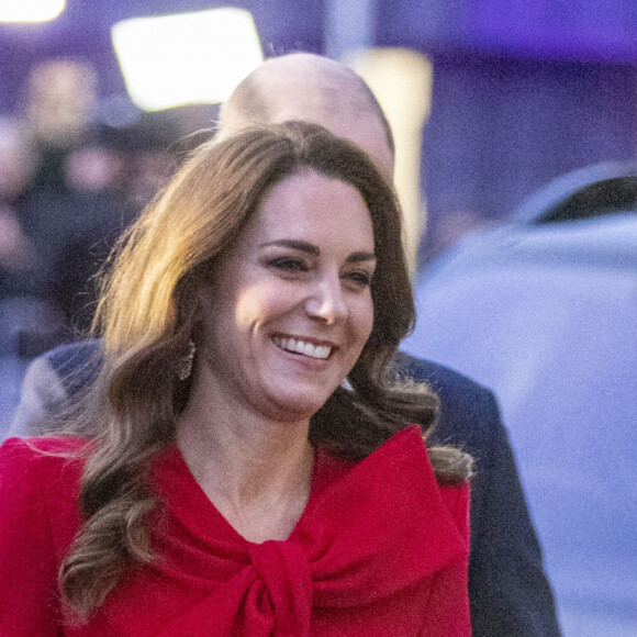Le prince William, duc de Cambridge, et Catherine (Kate) Middleton, duchesse de Cambridge, assistent au service de chant communautaire Together At Christmas à l'abbaye de Westminster, à Londres, Royaume Uni, le 8 décembre 2021.