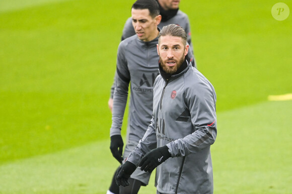 Sergio Ramos (PSG) - Entrainement du PSG au Camp des Loges à Saint-Germain-en-Laye, le 6 décembre 2021.