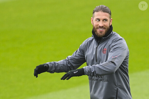 Sergio Ramos (PSG) - Entrainement du PSG au Camp des Loges à Saint-Germain-en-Laye, le 6 décembre 2021.