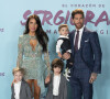 Sergio Ramos avec sa compagne Pilar Rubio avec leurs enfants Alejandro, Marco et Sergio - Première du documentaire "Le coeur de Sergio Ramos" à Madrid le 10 septembre 2019