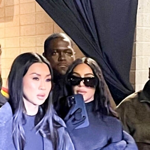 Exclusif - Kim Kardashian assiste au concert caritatif "Free Larry Hoover" de Kanye West et Drake au Memorial Coliseum à Los Angeles, le 9 décembre 2021.