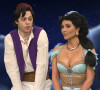 Kim Kardashian et Pete Davidson s'embrassent dans une parodie d'Aladdin dans l'émission "Saturday Night Live". New York.