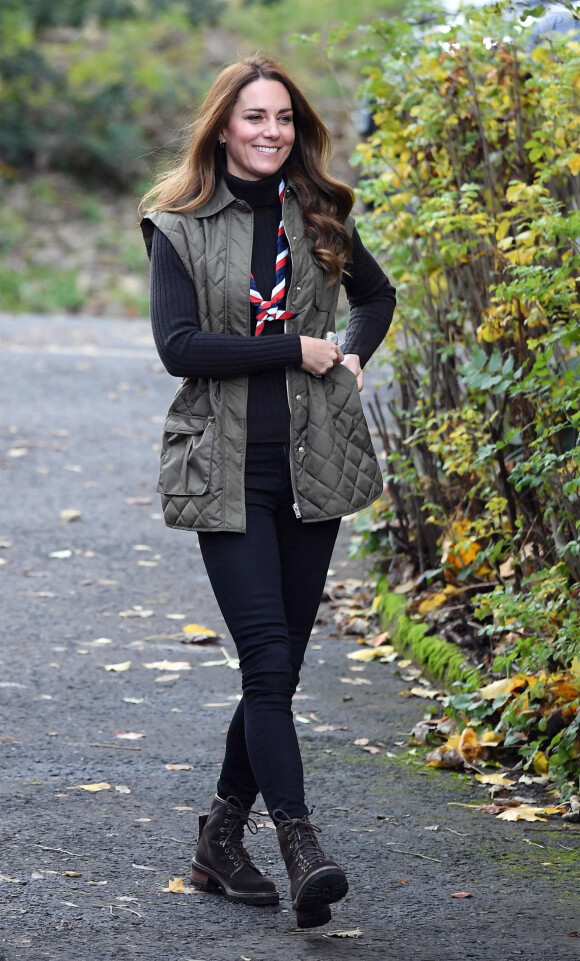 Catherine (Kate) Middleton, duchesse de Cambridge célèbre la campagne des scouts "Promise To The Planet" à Londres le 1er novembre 2021.