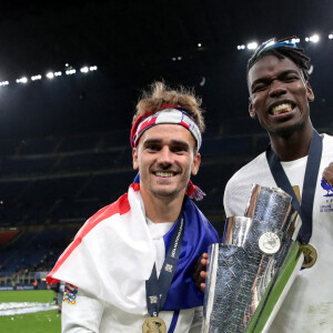 Antoine Griezmann et Paul Pogba- Football: La France remporte la coupe de la Ligue des Nations en battant l'Espagne 2 buts à 1 à Milan le 10 octobre 2021. © Inside/Panoramic/Bestimage