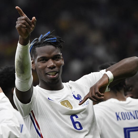 Paul Pogba - Football: La France remporte la coupe de la Ligue des Nations en battant l'Espagne 2 buts à 1 à Milan. © Inside/Panoramic/Bestimage