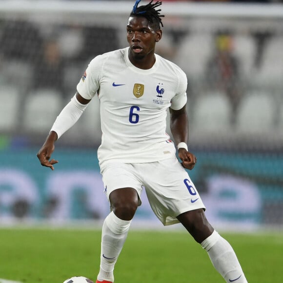 Paul Pogba - Match de football en ligue des Nations : La France bat la Belgique 3-2 au Juventus Stadium à Turin le 7 octobre 2021. © Aflo/Panorami/Bestimage