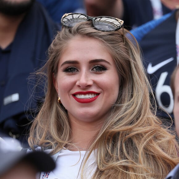 Maria Salaues - Célébrités dans les tribunes lors du match de coupe du monde opposant la France au Danemark au stade Loujniki à Moscou, Russia, le 26 juin 2018. Le match s'est terminé par un match nul 0-0. © Cyril Moreau/Bestimage