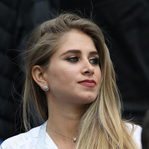 Maria Salaues (compagne de Paul Pogba) - Célébrités dans les tribunes lors des quarts de finale de la Coupe du monde opposant la France à l'Uruguay au stade de Nijni Novgorod à Nijni Novgorod, Russie, le 6 juillet 2018. La France a gagné 2-0. © Cyril Moreau/Bestimage