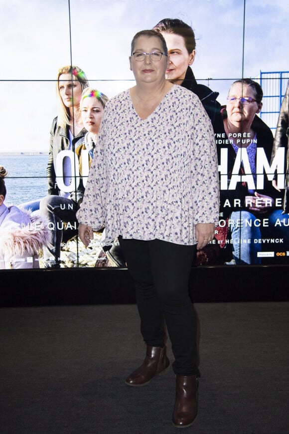 Evelyne Porée assiste à l'avant-première du film Ouistreham au cinéma UGC Ciné Cité Les Halles. Paris, le 6 janvier 2022.