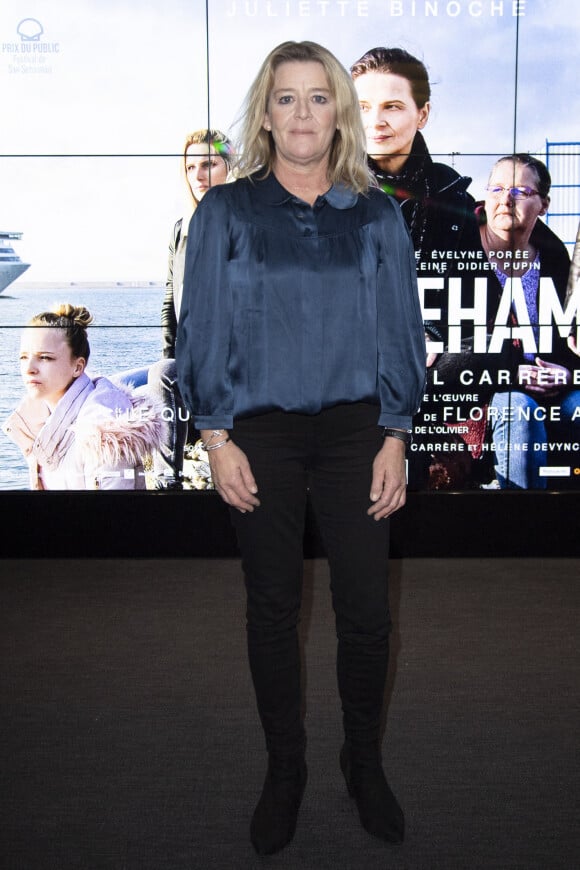 Patricia Prieur assiste à l'avant-première du film Ouistreham au cinéma UGC Ciné Cité Les Halles. Paris, le 6 janvier 2022.