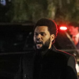 Exclusif - The Weeknd à la sortie d'une after party des Emmy Awards à l'hôtel San Vicente Bungalows à West Hollywood, Los Angeles, le 19 septembre 2021. 
