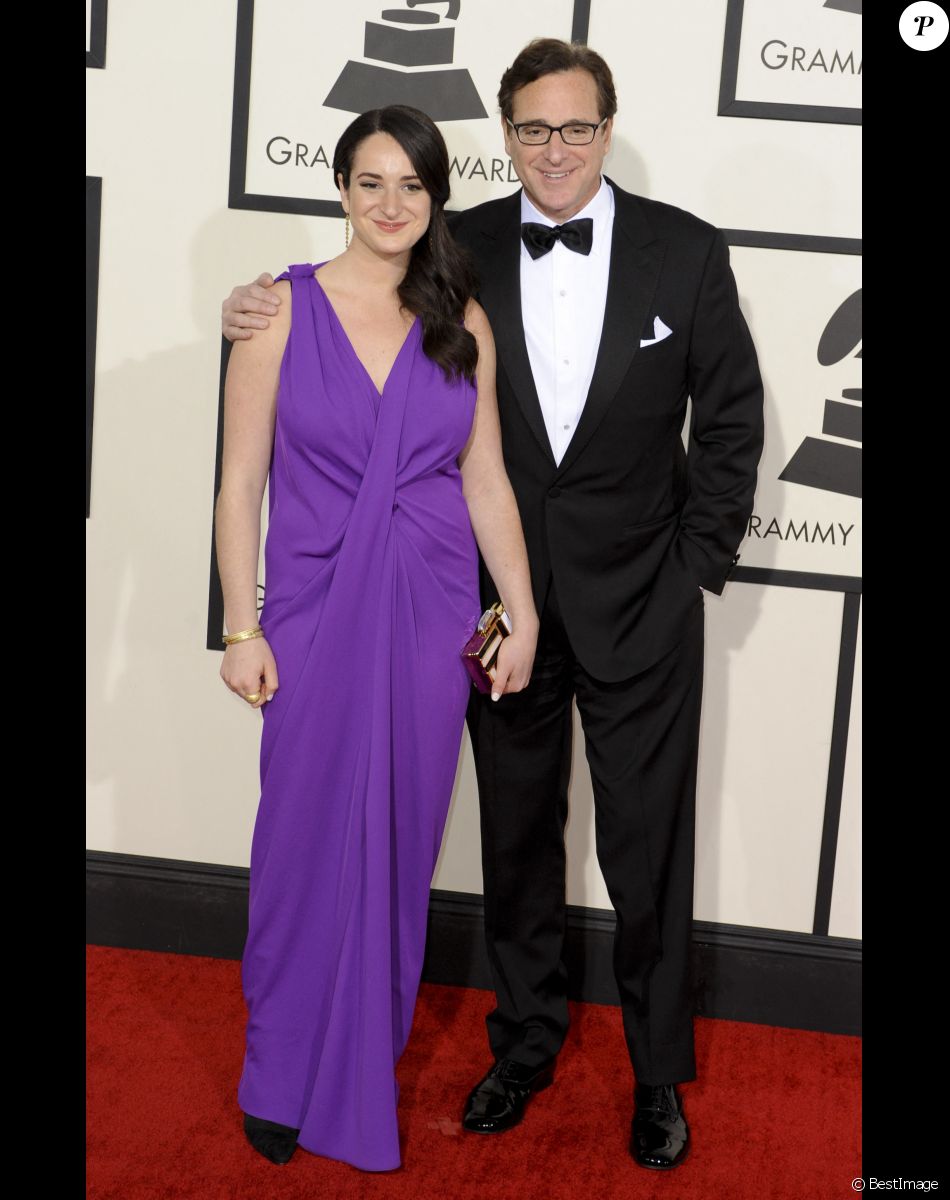 Bob Saget et sa femme Lara Saget - 56eme ceremonie des Grammy Awards a Los Angeles le 26 janvier 2014.