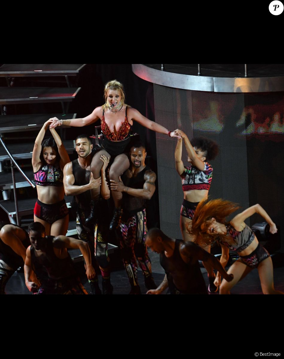 Britney Spears en concert à la Tower Headland à Blackpool au Royaume-Uni, le 1er septembre 2018.