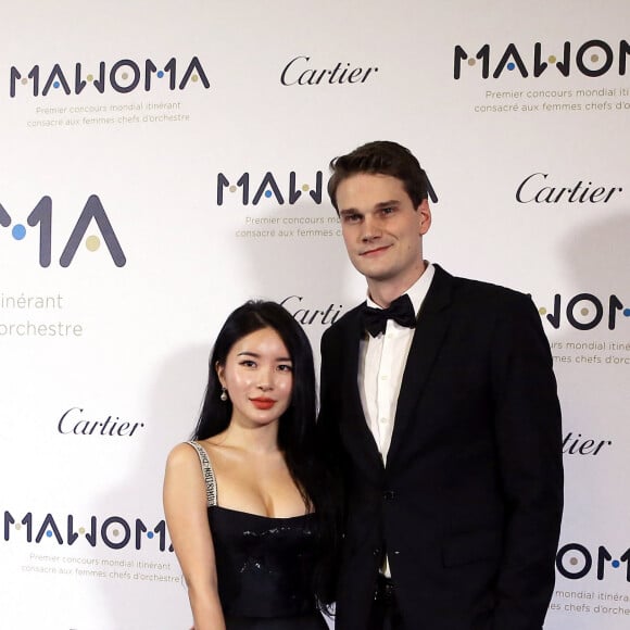 Yannick Agnel et sa compagne Su Park - Soirée exceptionnelle à l'occasion du lancement du 1er concours international de femmes chefs d'orchestre, MAWOMA, à l'hôtel Intercontinental Paris Le Grand, à Paris. Le 24 Janvier 2019 © Dominique Jacovides / Bestimage