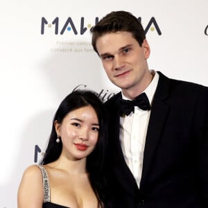 Yannick Agnel et sa compagne Su Park - Soirée exceptionnelle à l'occasion du lancement du 1er concours international de femmes chefs d'orchestre, MAWOMA, à l'hôtel Intercontinental Paris Le Grand, à Paris. Le 24 Janvier 2019 © Dominique Jacovides / Bestimage