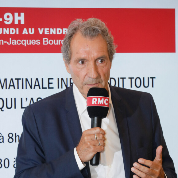 Jean-Jacques Bourdin - Conférence de presse de rentrée 2019-2020 de RMC, RMC Sport et BFM TV à Altice Campus à Paris le 28 août 2019. © Christophe Clovis / Bestimage