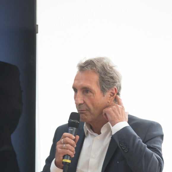 Jean-Jacques Bourdin - Conférence de presse de la rentrée de la station de radio RMC à la maison de l'Alsace sur les Champs-Elysées à Paris le 31 aout 2017.