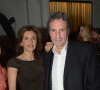 Jean-Jacques Bourdin et sa femme Anne Nivat - Soirée Néo Burlesque à l'hôtel Vernet à Paris le 20 mars 2014. 