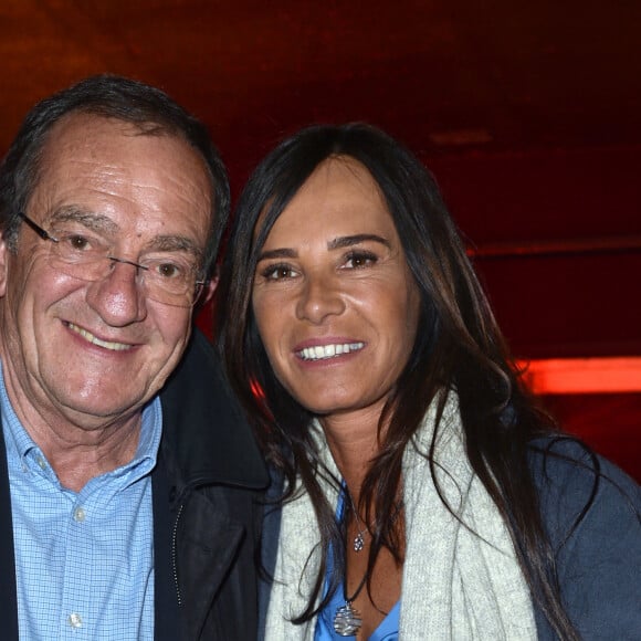 Exclusif - Jean-Pierre Pernaut et sa femme Nathalie Marquay au One Woman Show de l'humoriste Elodie Poux "Le syndrome du Playmobil" au Casino de Paris, France, le 15 avril 2019. © Giancarlo Gorassini/Bestimage 