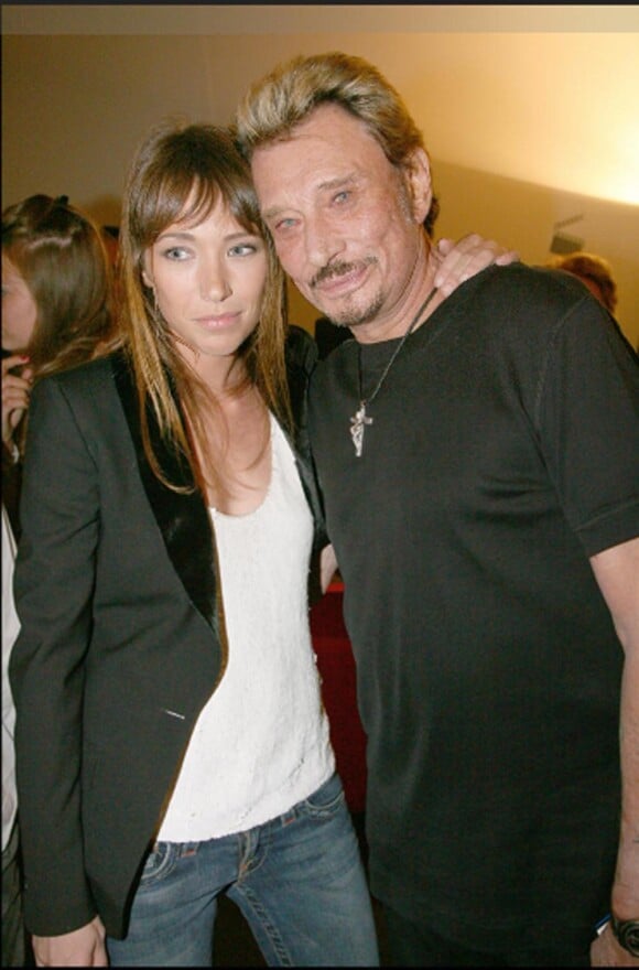 Laura Smet et son père Johnny Hallyday au stade de France en mai 2009