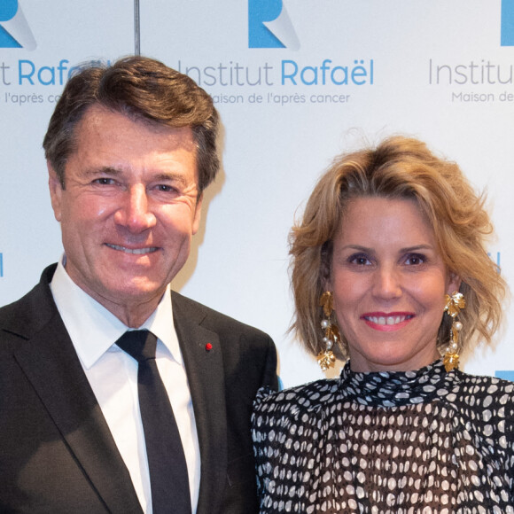 Christian Estrosi et sa femme Laura - Soirée de gala de l'Institut Rafaël, maison de l'après Cancer, au Pavillon Gabriel à Paris le 13 décembre 2021. © Erez Lichtfeld / Bestimage